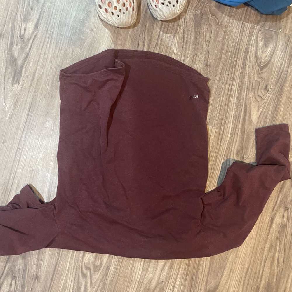 Bylt long sleeve maroon t shirt great for working out. Good condition size large